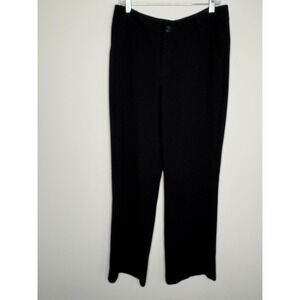 CAbi City Pants Wide Leg Black Trousers Sz 10 Tall 34x40 Career Office Workwear